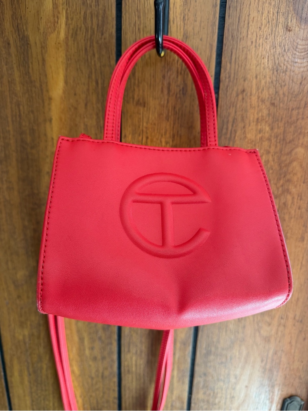 Telfar Red Mini Top-Handle Bag